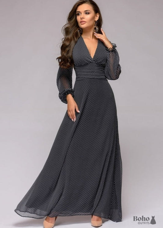 Black Boehmian Bridesmaid Dress - Dresses