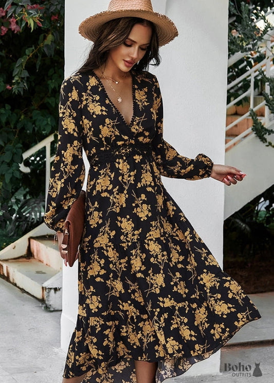 black boho bridesmaid dress - Dresses