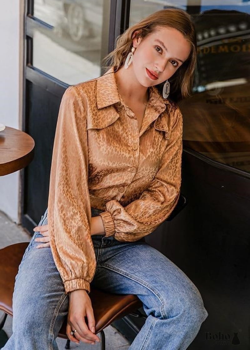 Boho Blouse Jacket - Khaki / S - Shirts & Tops