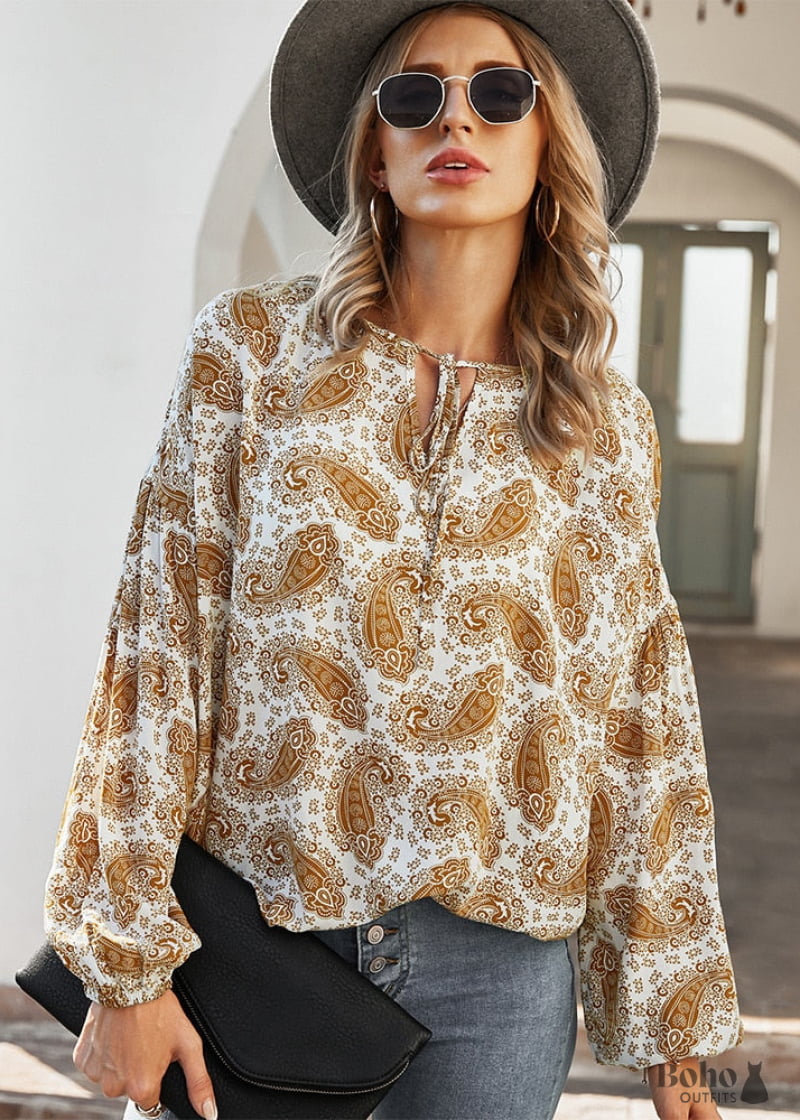 Boho Blouse Outfit Florence - Yellow / S - Dresses