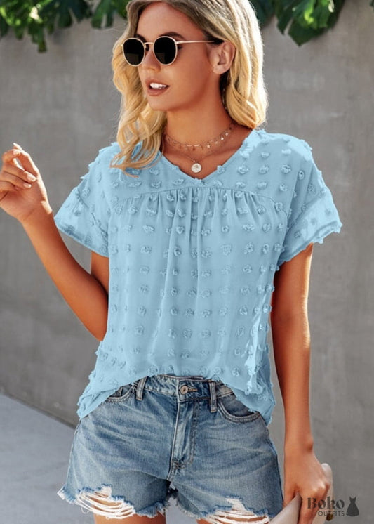 Boho Blouse Woman Chic Selene - Blue / S - Dresses