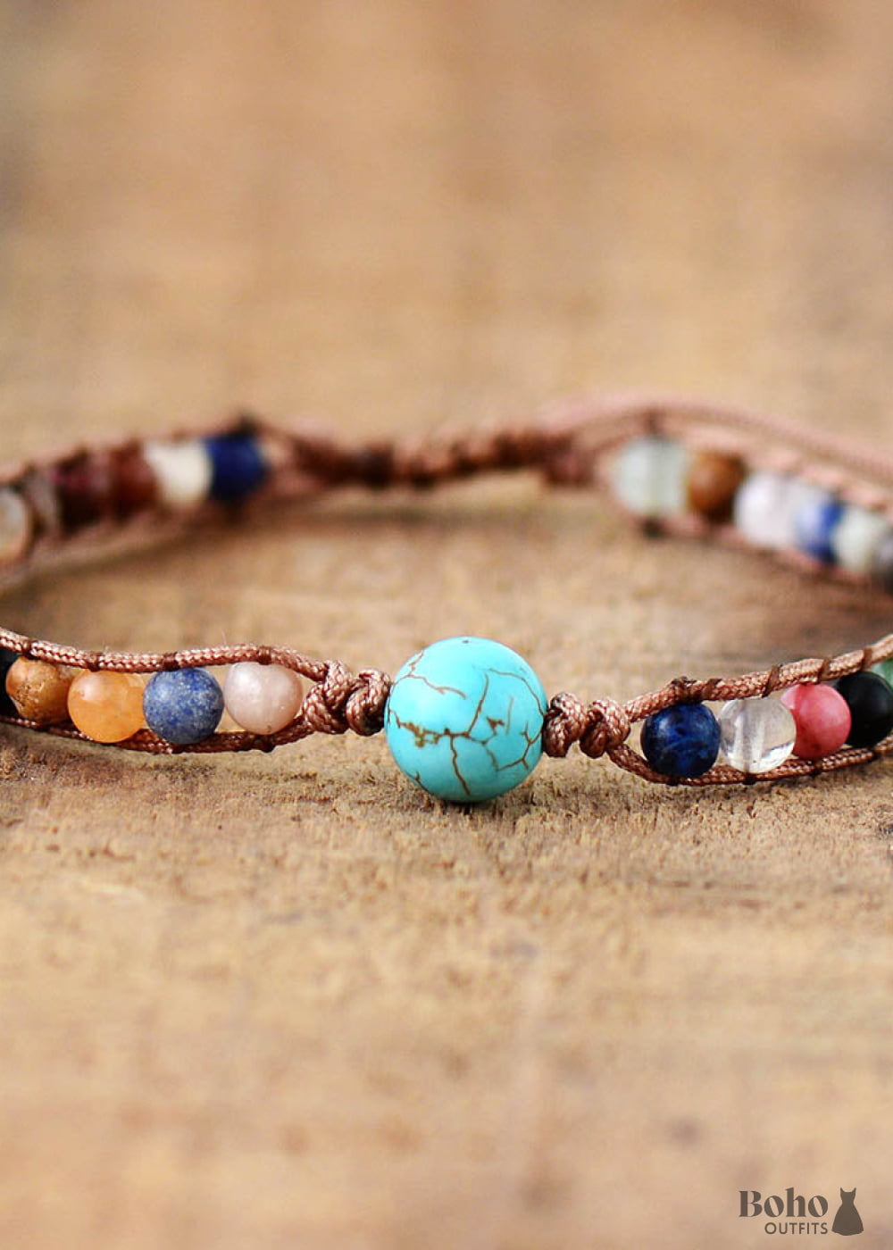 Boho Bracelet Friendship Blue Turquoiser - Jewelry