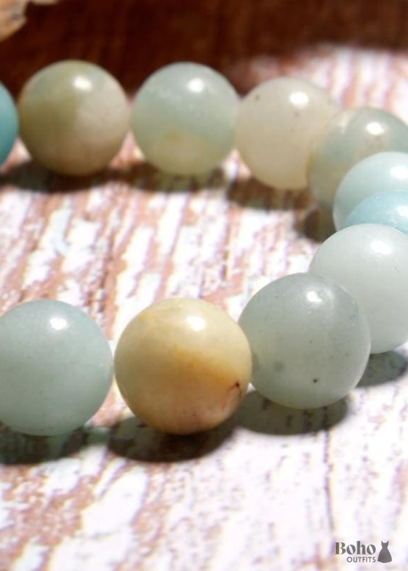 Boho Bracelet Green Amazonite Blessed - Jewelry