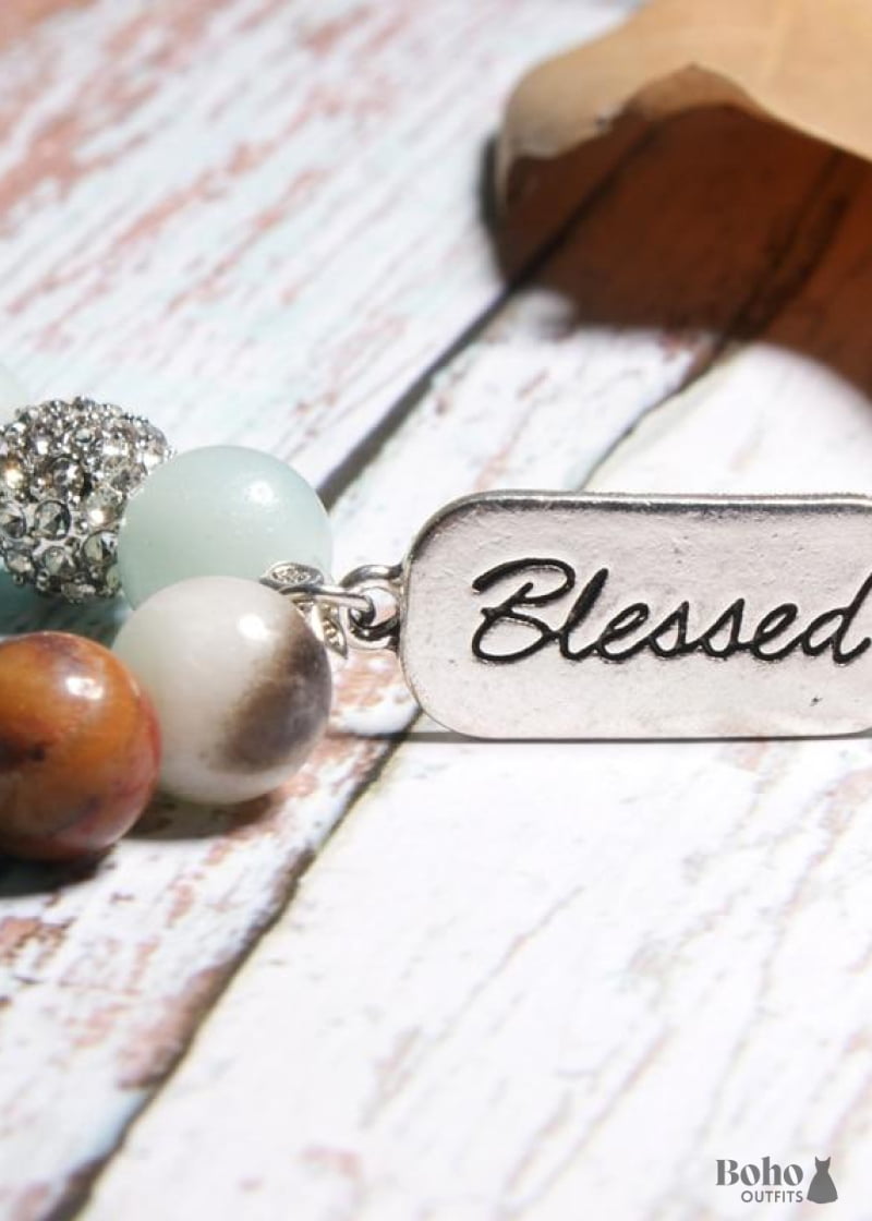 Boho Bracelet Green Amazonite Blessed - Jewelry