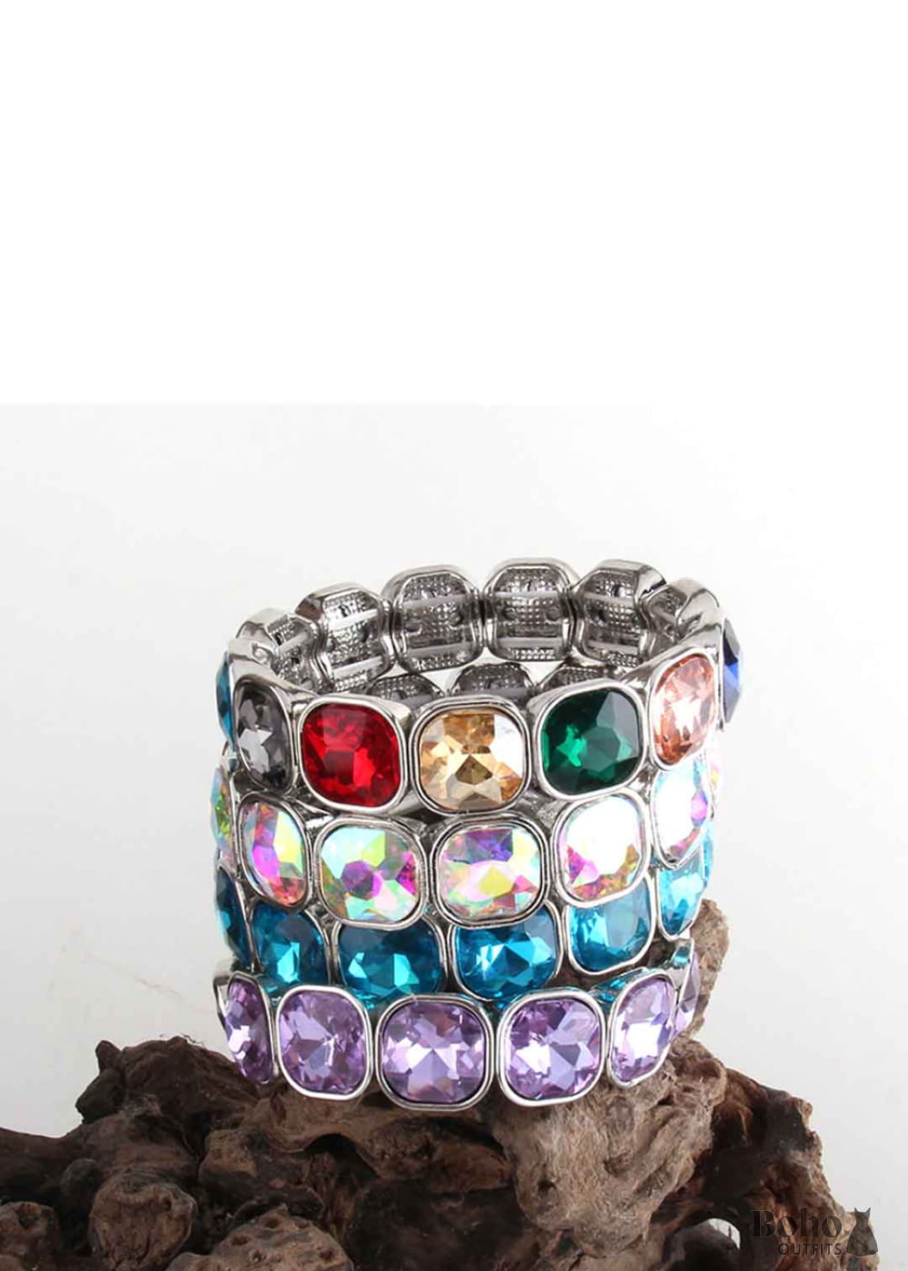 Boho Bracelet RH Armbander Silver Crystal - Jewelry