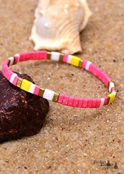 Boho Bracelet Tila Bead Colorfull - 23 - Jewelry