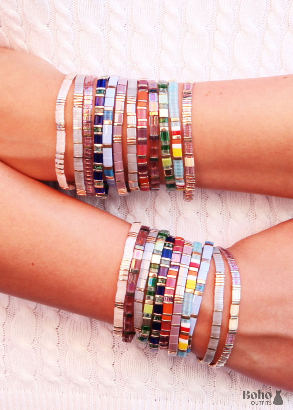 Boho Bracelet Tila Bead Colorfull - Jewelry