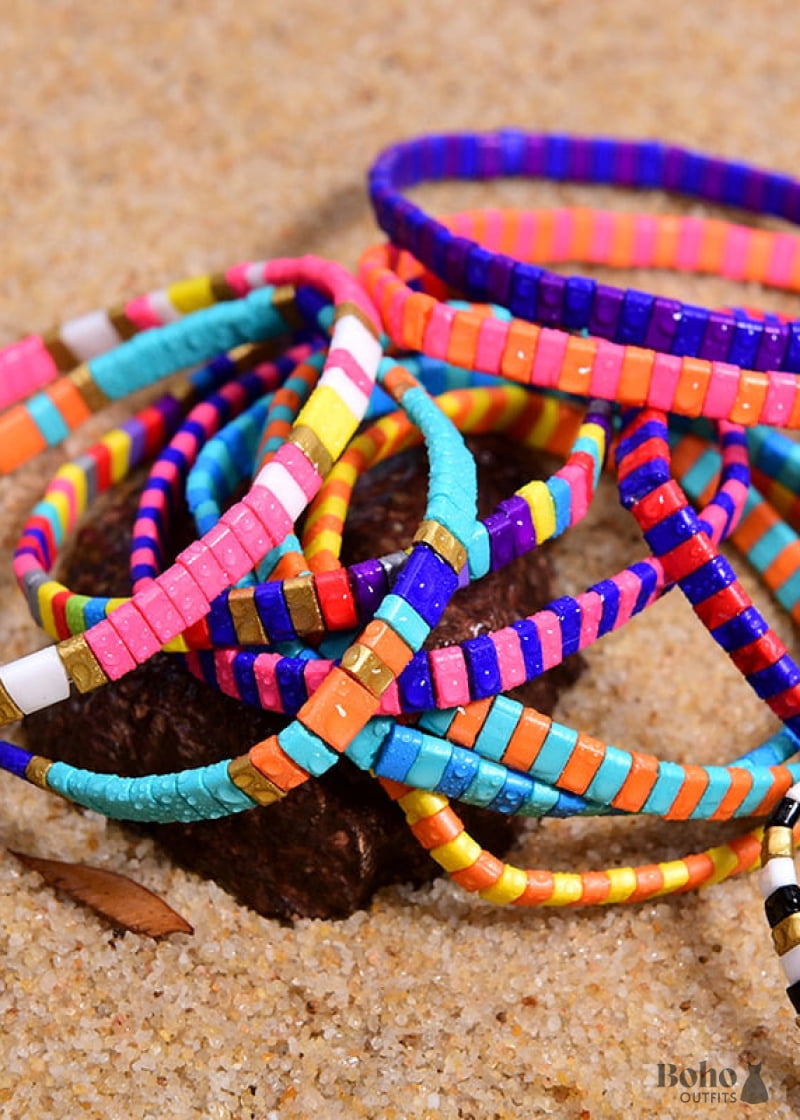 Boho Bracelet Tila Bead Colorfull - Jewelry