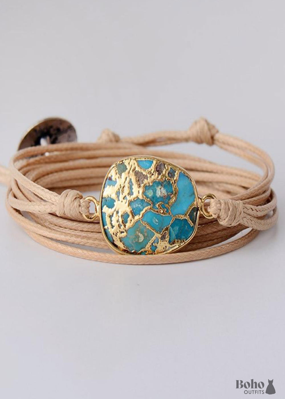 Boho Bracelet Wrap Blue Turquoise - Jewelry