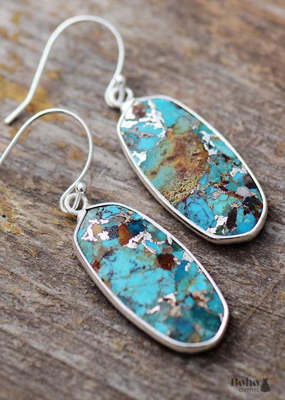 Boho Earrings Dangle Arial Turquoises Earring - Jewelry