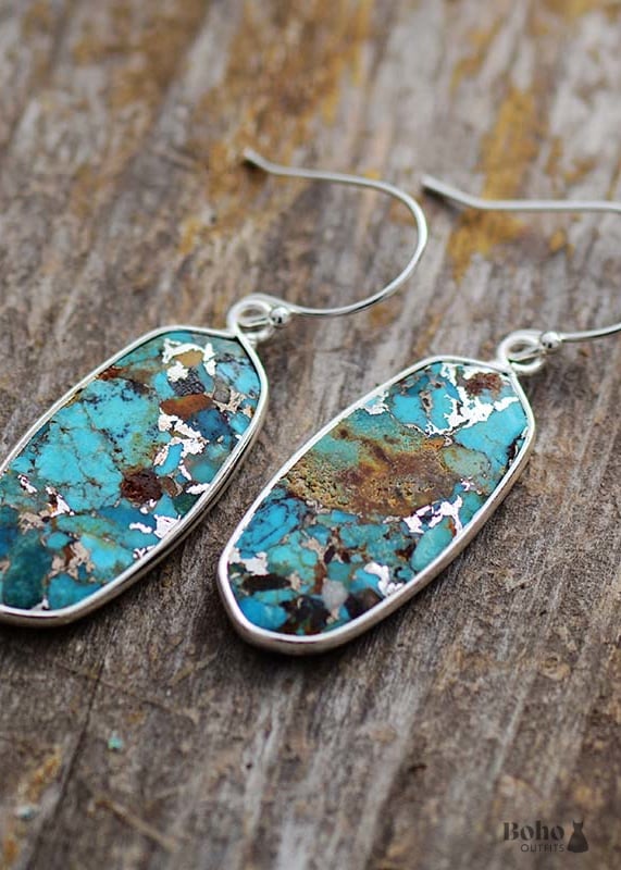 Boho Earrings Dangle Arial Turquoises Earring - Jewelry