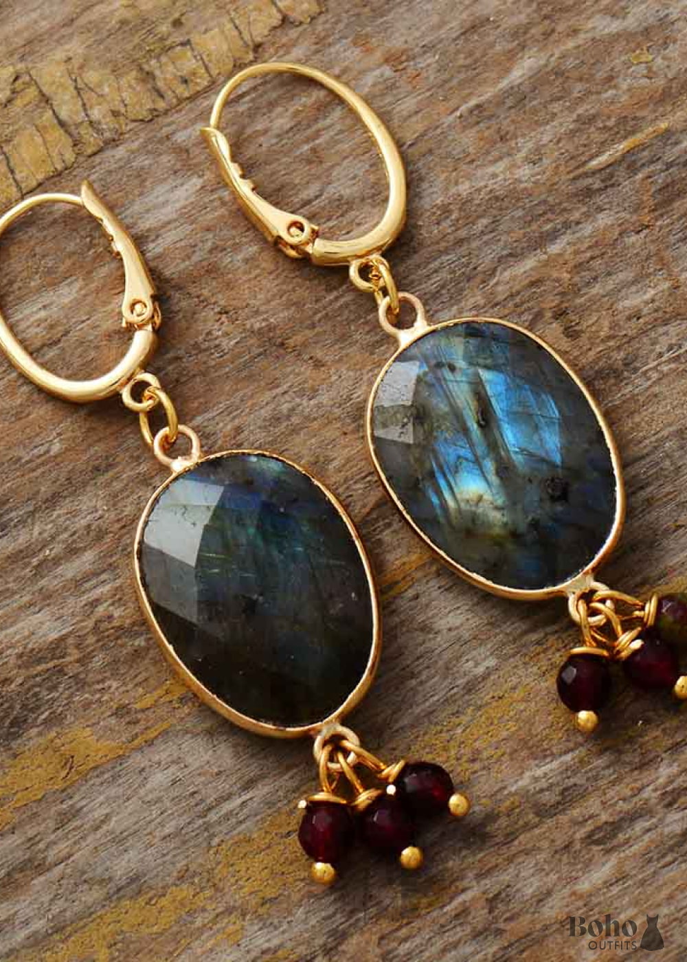 Boho Earrings Dangle Labradorite - Jewelry