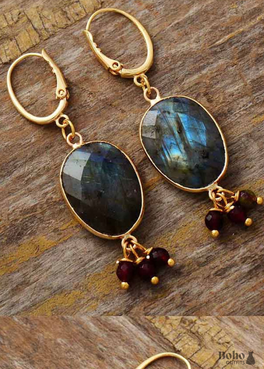 Boho Earrings Dangle Labradorite - Jewelry