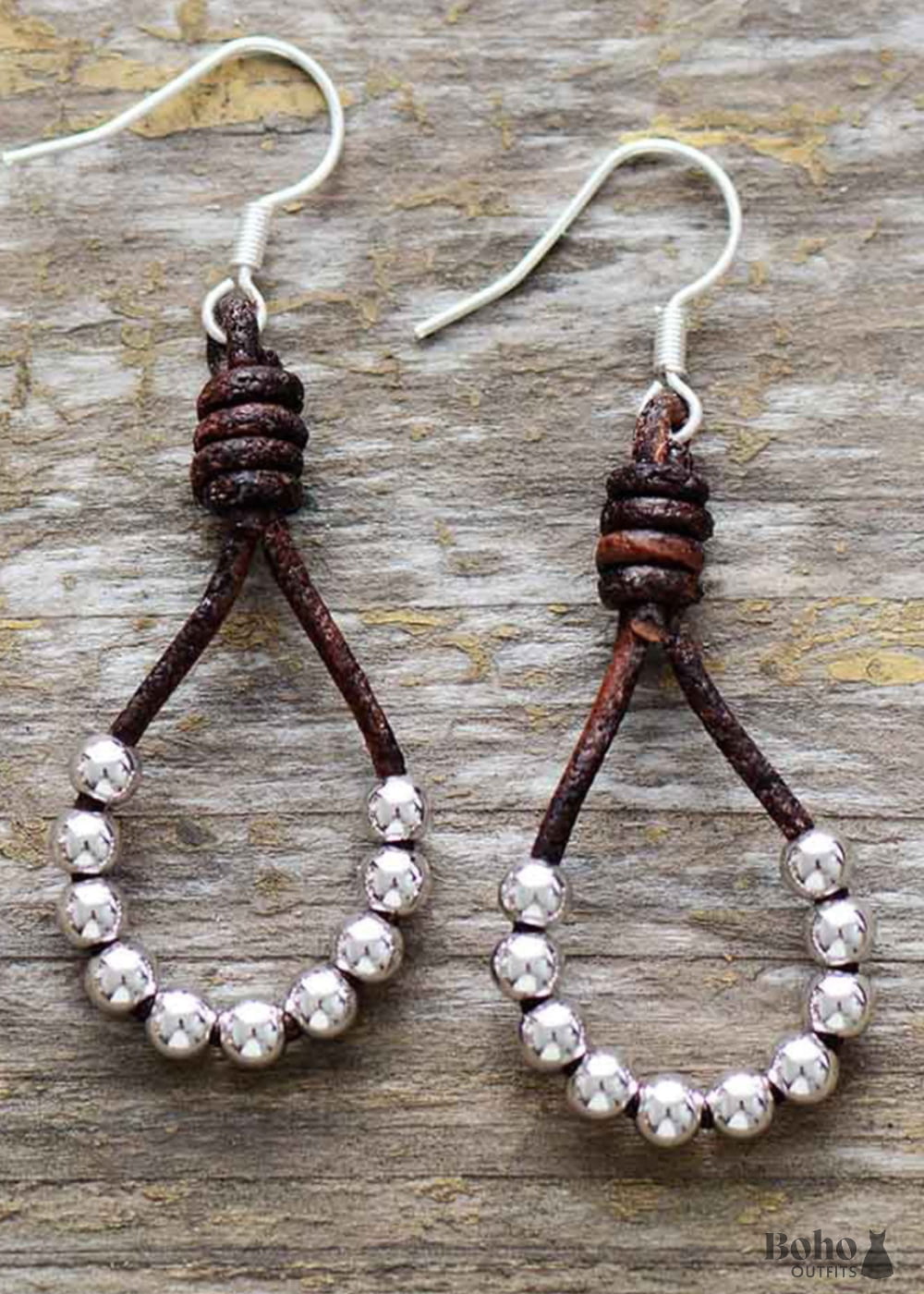 Boho Earrings Dangle Silver Bohemian Peal - Jewelry