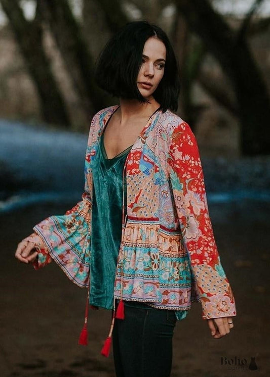 Boho Ethnic Jacket - Shirts & Tops