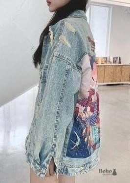 Boho jacket woman - Blue / S (34-36) - Shirts & Tops