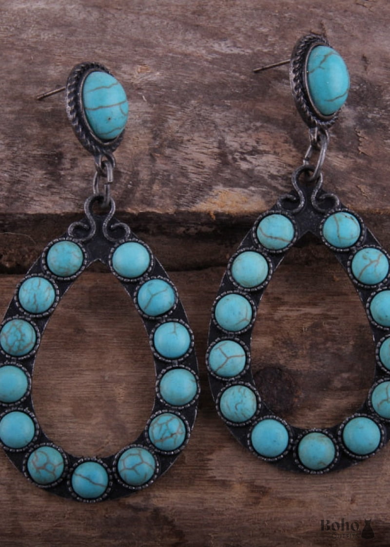 Boho Necklace Jewelry Set RH Turquoise White Blue Natural