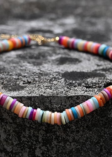 Boho Necklace Seed Bead Choker Colorful Shell - Jewelry