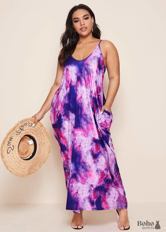 Boho Plus Size Montego Maxi Dress For Women - 1XL - Dresses