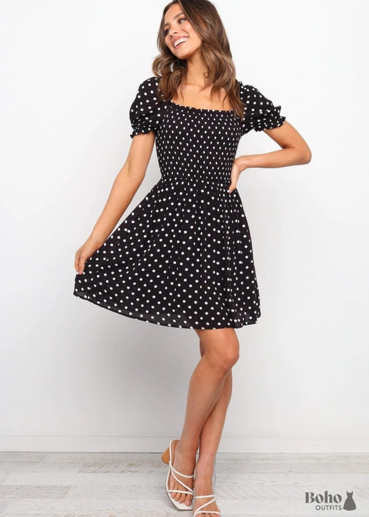 Cute Country Black Dress - Dresses