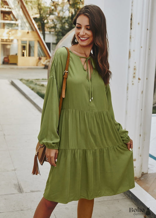 OLD - Boho Casual Midi Dress Hallie - Dresses