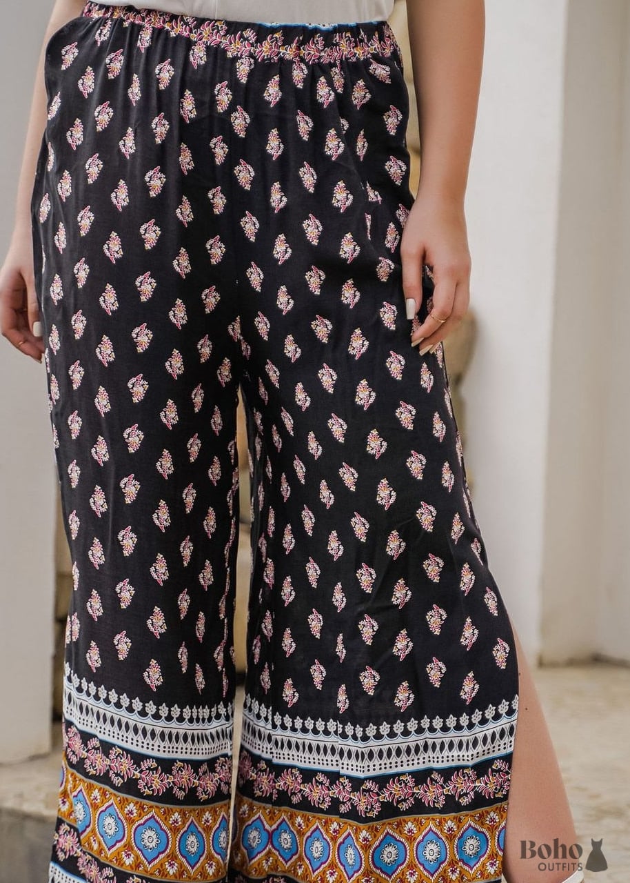 Plus Size Boho Pants Lucy - Black / L - Dresses