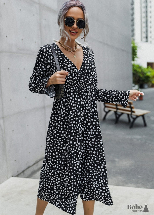 Polka Dot Women black Dress - Dresses