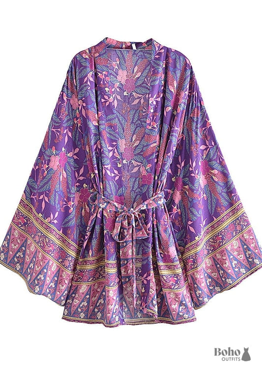 Women’s Chic Maya Boho Kimono Dress - Shirts & Tops