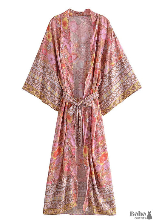 Women’s Chic Sundance Boho Kimono Dress - Shirts & Tops