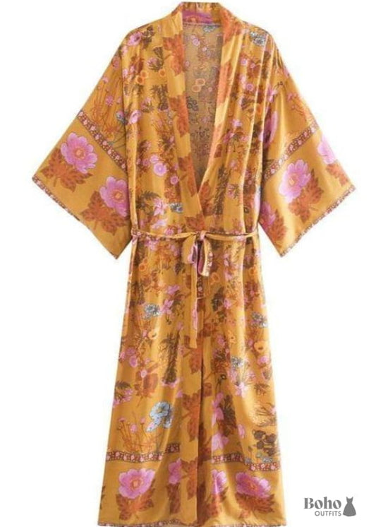 Women’s Chic Tessy Boho Kimono Dress - Shirts & Tops